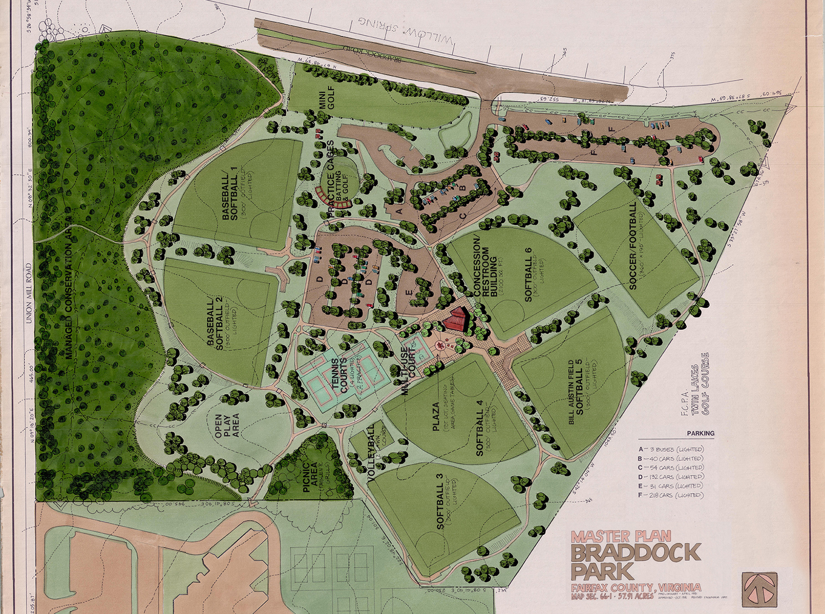 Braddock Park Master Plan Revision Park Authority
